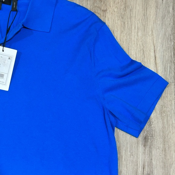 Theory Mens Blue Luxury Polo NWT $165 Size L - Picture 6 of 10